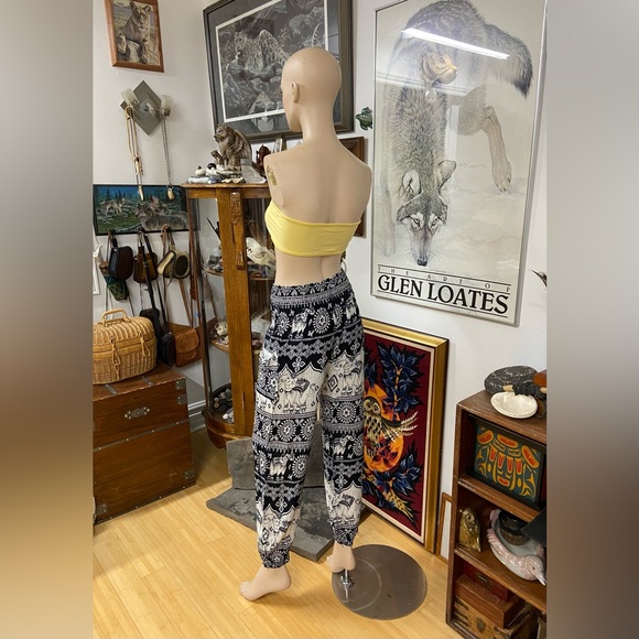 Black & White Elephant Harem Pants - Picture 6 of 11